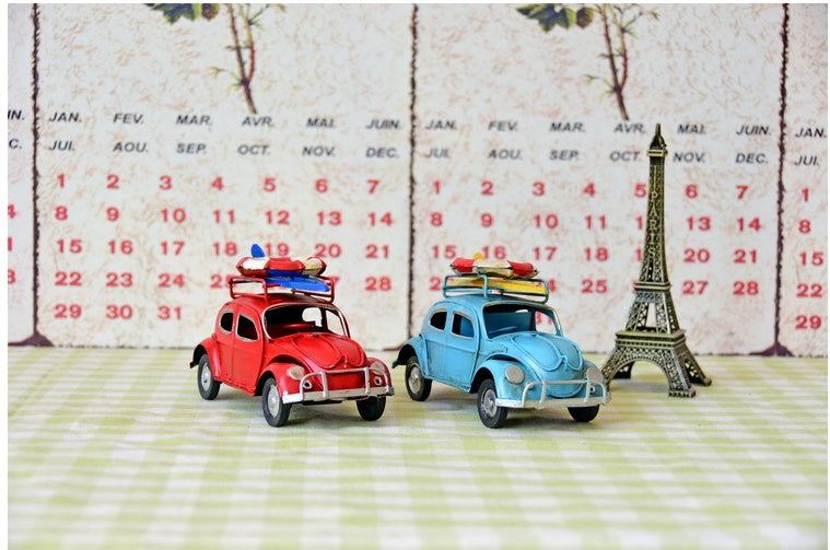 Beetle Car Model retro iron Home Bar Cafe decoration