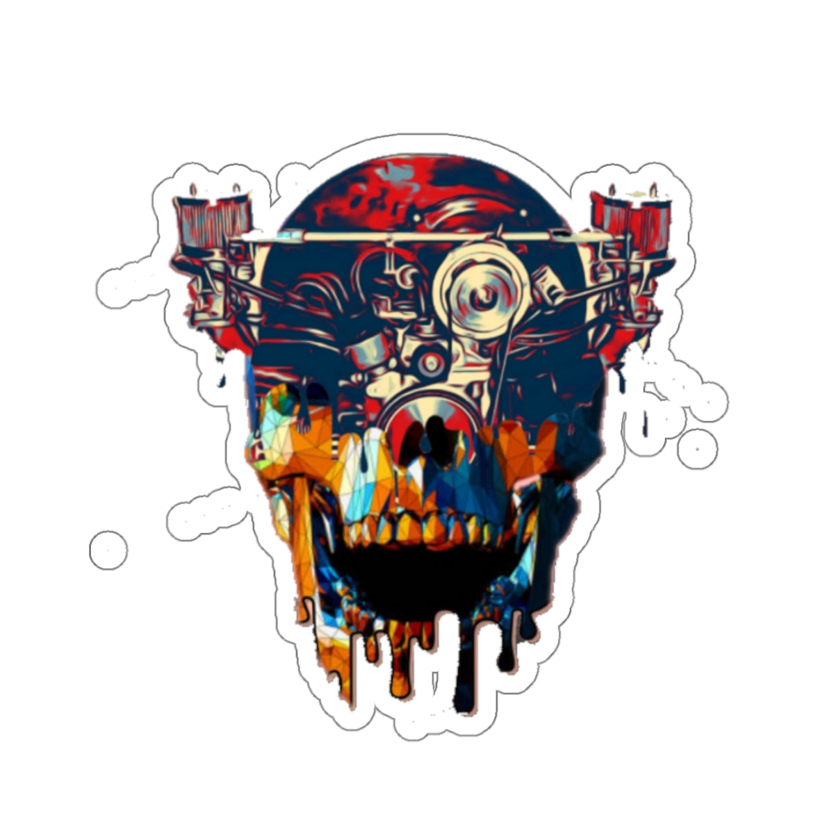 Engine Skull Sticker