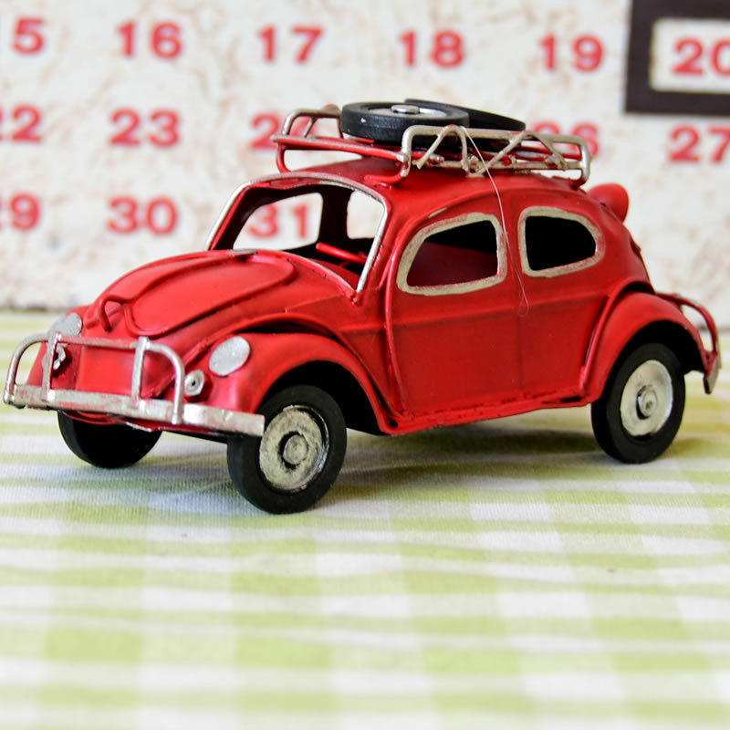 Beetle Car Model retro iron Home Bar Cafe decoration