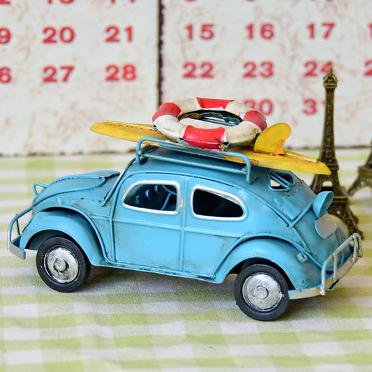 Beetle Car Model retro iron Home Bar Cafe decoration