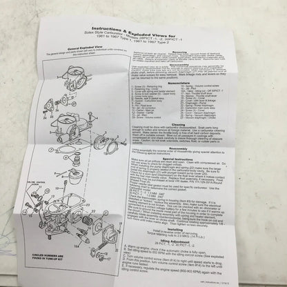 SherryBerg SOLEX CARBURETOR REBUILD KIT w/ NEEDLE  w/ float  28/30/34 Pict 3