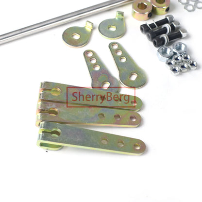 SherryBerg Linkage Kit for Weber EMPI Solex Dellorto Dual Carb Universal 4 Cylinder Carburettor Carb Throttle bodies