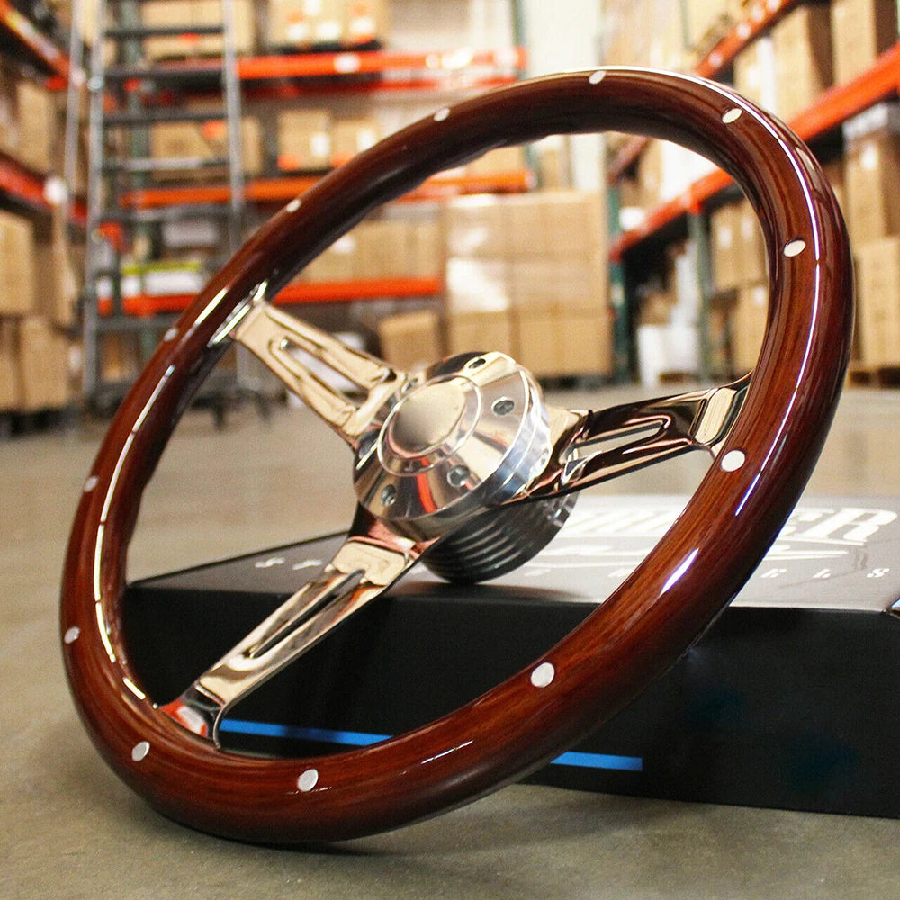 Universal Classic Wood Car Steering Wheel