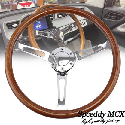 Real Wood Steering Wheel For Volkswagen Mercedes Wooden Steering Wheel 15inch