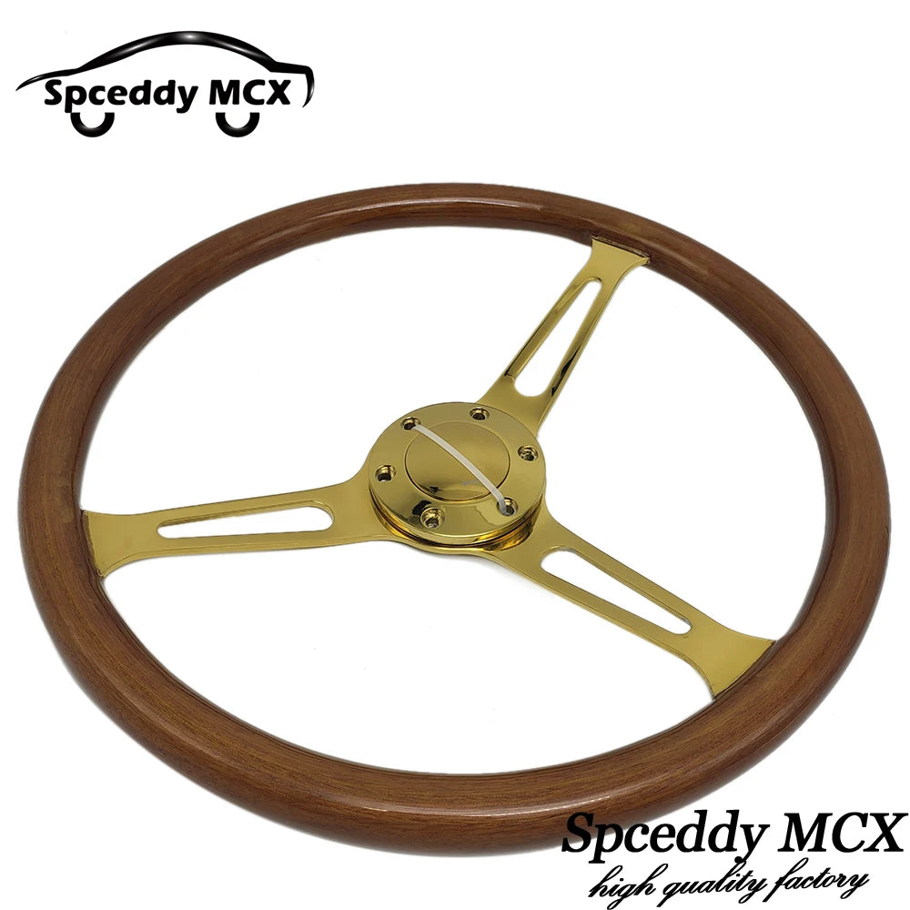 Real Wood Steering Wheel For Volkswagen Mercedes Wooden Steering Wheel 15inch