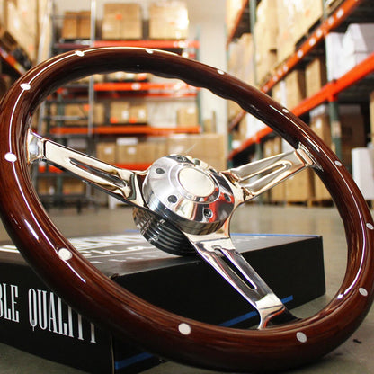 Universal Classic Wood Car Steering Wheel